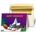 Happy Holiday Christmas Greeting Card w/ 3D Lenticular Animated Design